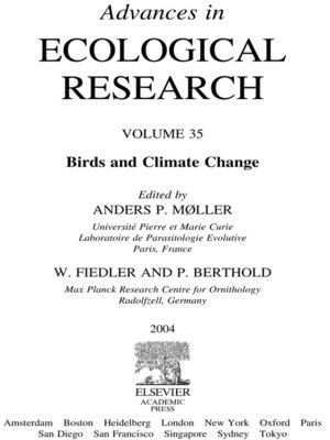 cover image of Birds and Climate Change